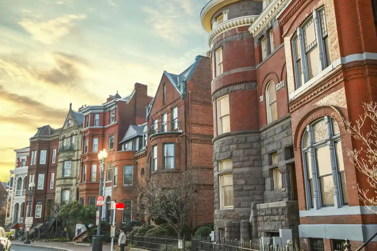 Exterior image of a small multifamily building in Washington DC