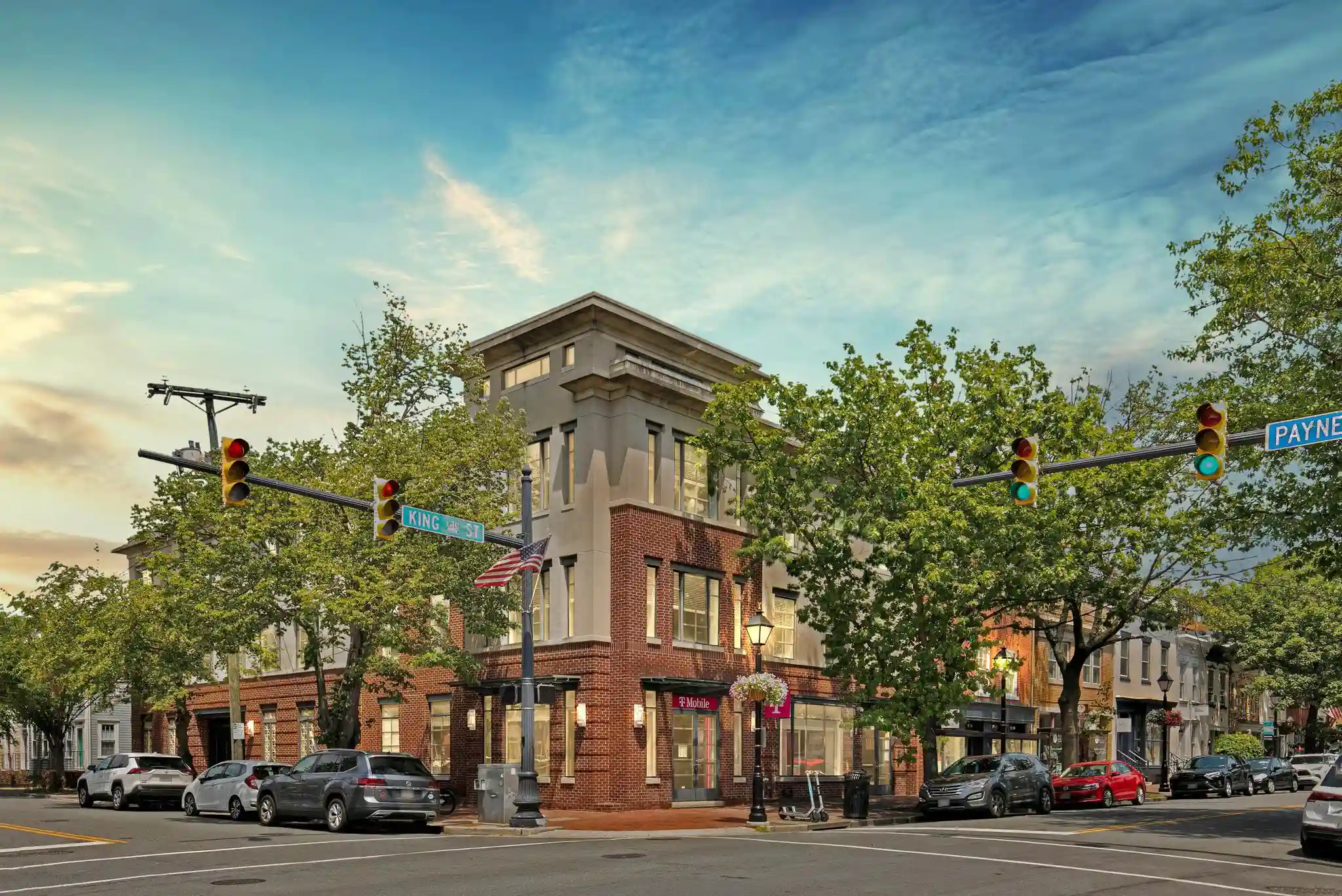 Retail store front in a busy street in the washington metropolitan area